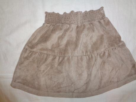 Krásná sametová hnědozlatá volánová sukně, okay,110