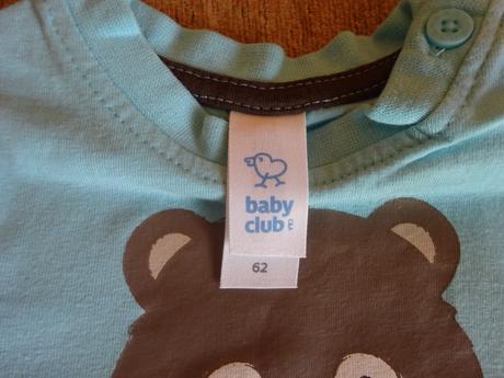 2x tričko dl. r. s medvídkem, vel. 62, baby club,62