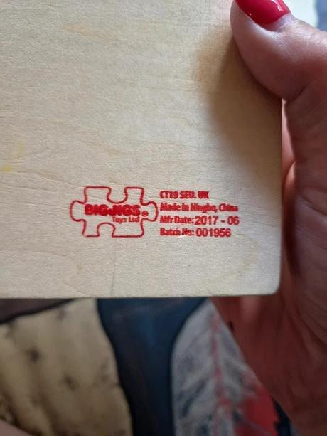 Dřevěná vkládačka medvídek bigjigs, 18 dílků,