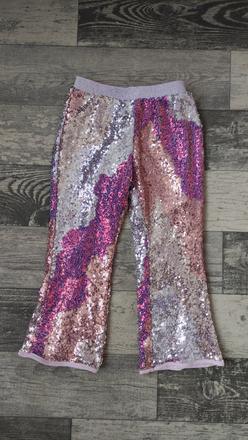 Kalhoty flitrové do zvonu, h&m,104