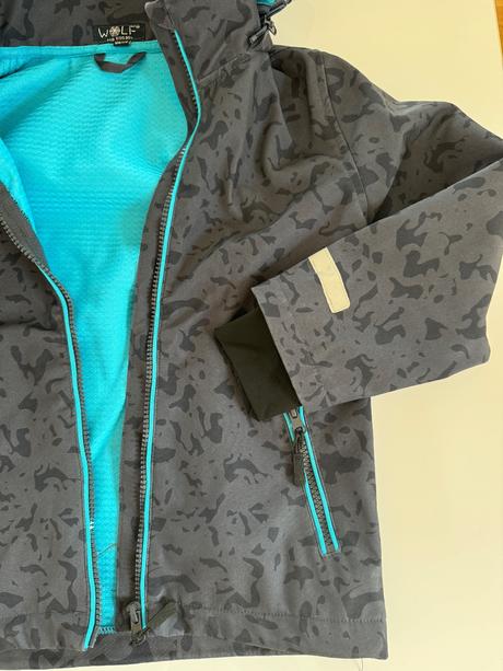 Softchelova bunda 110-116, wolf,110