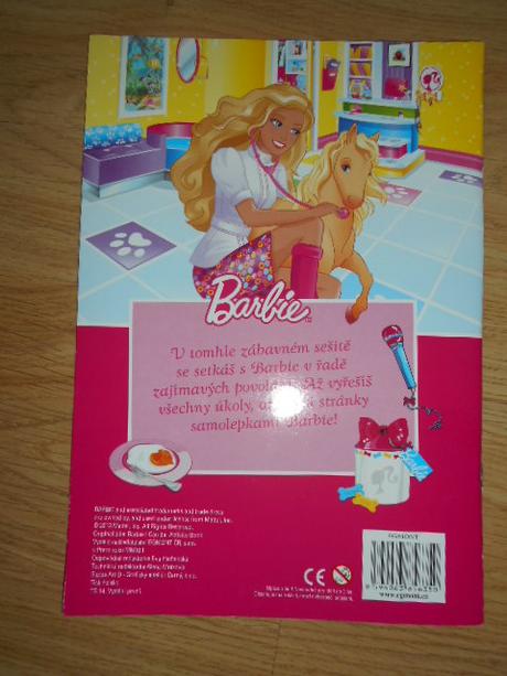 Kniha barbie hádanky a omalovánky 2 kusy,