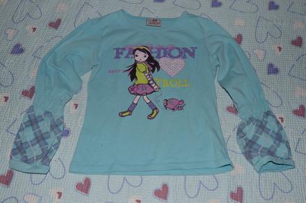 128/134 triko dl. rukáv s hočičkou, 128