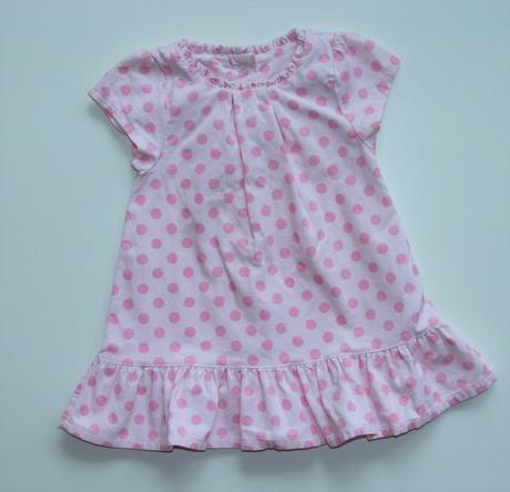 P572 růžové šaty s puntíky vel. 68, marks & spencer,68