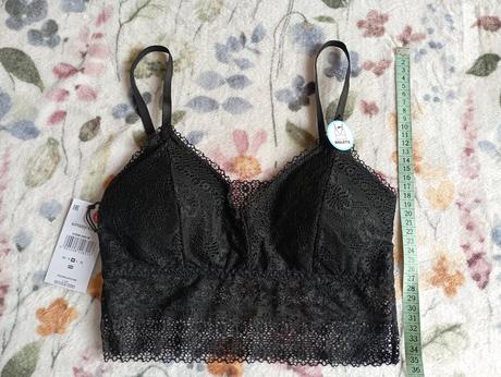 2x černá krajková braletka, sinsay,m