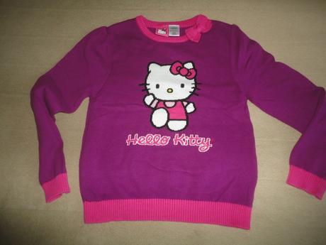 Krásný svetřík hello kitty, vel. 7 let, 122