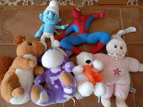 6x pěkná, jako nová, plyšová hračka, cena celkem,