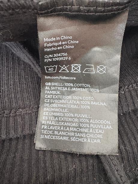 Krátké černé tričko h&m v xs, h&m,xs