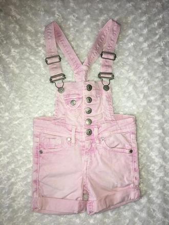 Růžové riflové laclové kraťasy h&m, h&m,98