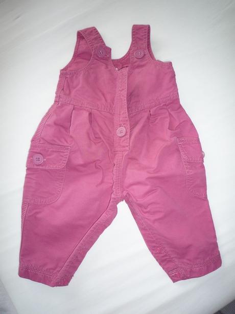 Vyteplené kalhoty s lacly, růžové, málo nošené, 68
