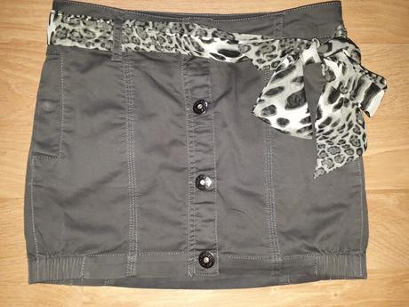 Sivá minisukňa so šatkovým opaskom melrose 32/34, otto,34