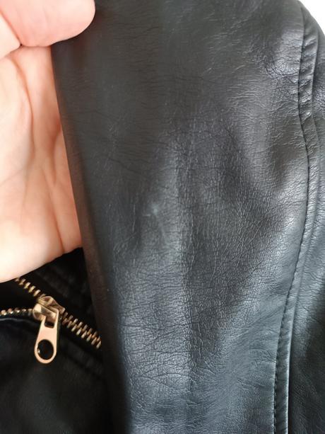 Černá koženková bunda - sinsay - xs/34, sinsay,xs