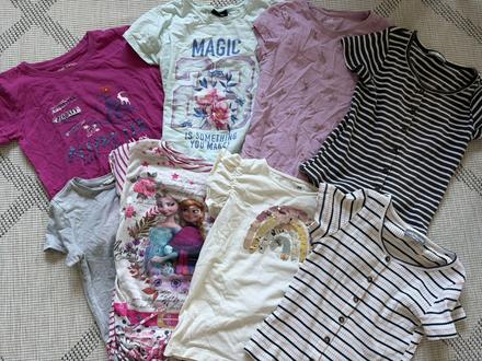 Set 8 dívčích triček h&m a alpine pro vel. 134/140, h&m,134