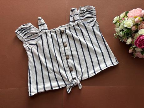 Top letní crop s pruhy - v.128 zn. zara, zara,128