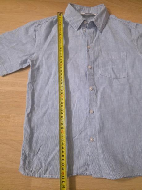 Košile s kr. rukávem pruhovaná hm, h&m,134