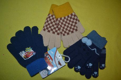 3x rukavice chlapecké, 4-6 let, disney,110 / 116 / 122