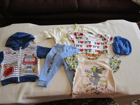 6 ks chlapeckého oblečení, vel. 62-80, 68–80