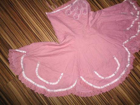 Luxusní starorůžové šaty s bohatou sukní, marks & spencer,140