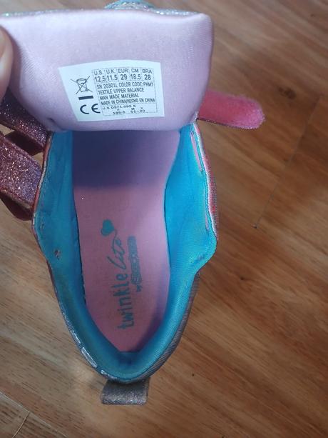 Třpytivé svítící boty skechers, vel. 29, skechers,29