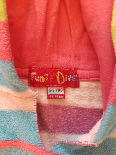 Fleesová mikina značky funky diva, vel. 2-3roky, 92