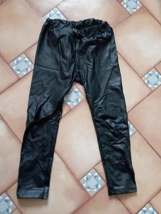 Zateplené koženkové legíny - 128, 128