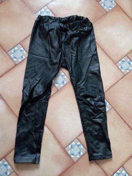 Zateplené koženkové legíny - 128, 128