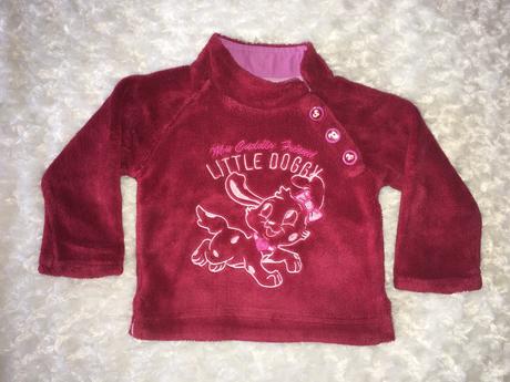 Vínově červená chlupatková mikina c&a, c&a,62