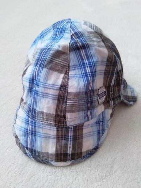 Kostkovaná čepice s kšiltem vel. 47/48, 80