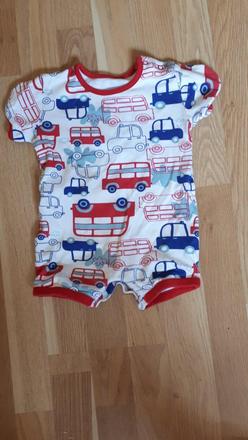 Letní overal s autíčky ms, marks & spencer,80