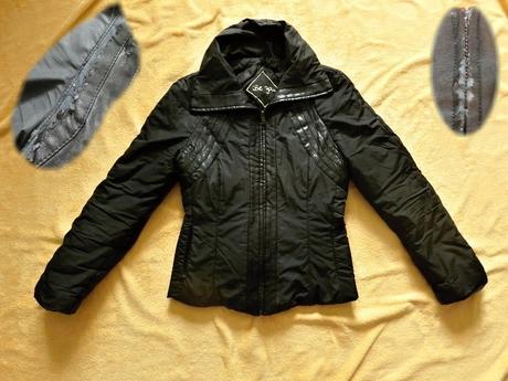 Černá zimní elegantní bunda bundička, s