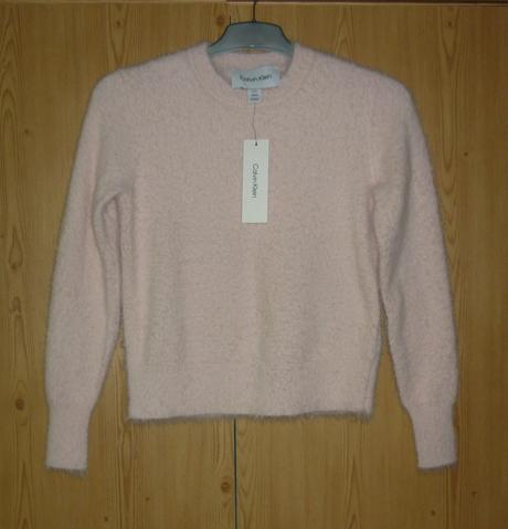 Baby růžový dámský svetřík / pulovr calvin klein, calvin klein,s
