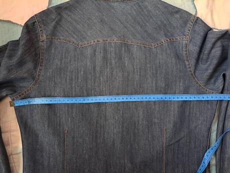 Dámská džínová košile se zlatou výšivkou, 42