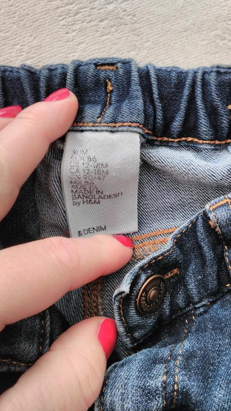 Džíny slim h&m vel.86, h&m,86