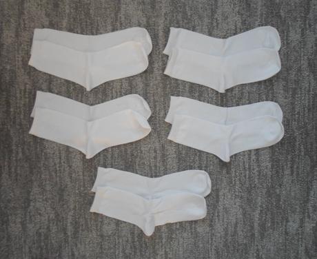 Dívčí bílé ponožky 5 párů, 35