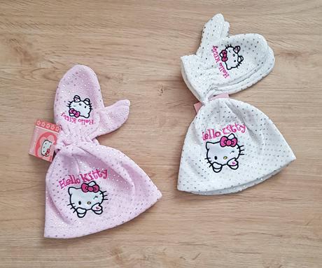 Zimní komplet čepice + rukavice kitty, 74 / 80 / 86 / 92