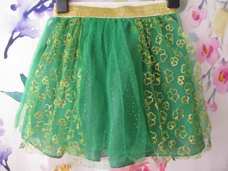 Tylová zlato zelená dívčí sukně, 104