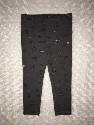 Šedé bavlněné kalhoty h&m, h&m,98