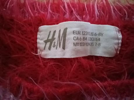 Huňatý svetr s kočičkou 122, h&m,122