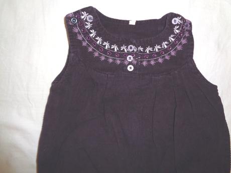 Nádherné fialové manžestrové šaty s výšivkama, girl2girl,86