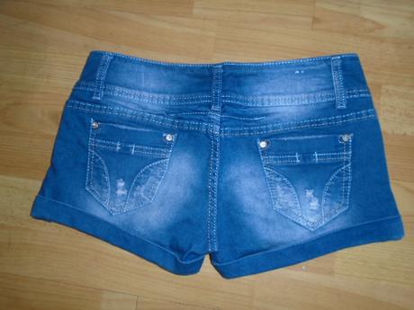 Džínové kraťasy kamínky vel 28, 28