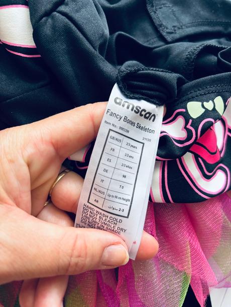 An20/ kostým kostlivka - v.2/3 roky, 