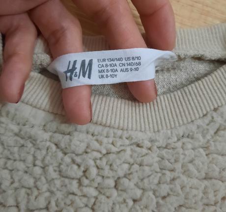 Mikiny chlup svetr crop hm vel.134-140, h&m,134