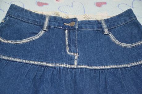 134 140 146 delší džínová sukně s flitry, cherokee,140