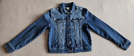 Dívčí džínová bunda, bundička, vel.140, zn.denim, denim,140