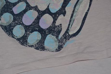 134 140 letní triko s motýlem, 140