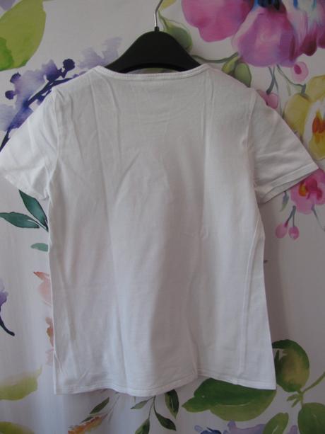 Bílé bavlněné tričko s nápisem move, 140