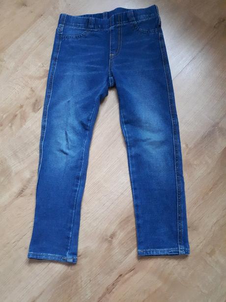 Džínové riflové legíny, džegíny, h&m,110