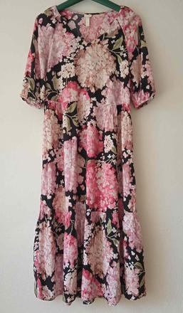 Dámské letní šaty květované midi h&m s m 36 38, h&m,s