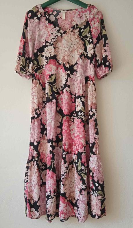Dámské letní šaty květované midi h&m s m 36 38, h&m,s