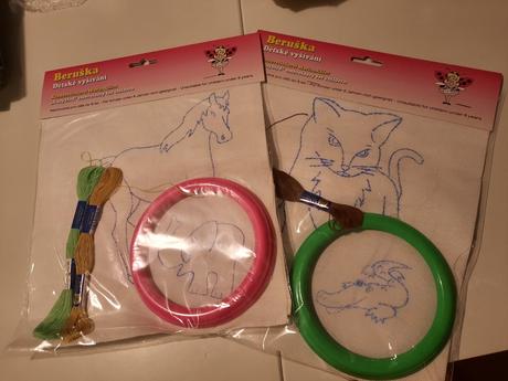 2x sada vyšívání pro děti,